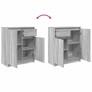 Συρταριέρα με Συρτάρια Γκρι Sonoma 71x35x84 εκ. από Επεξ. Ξύλο