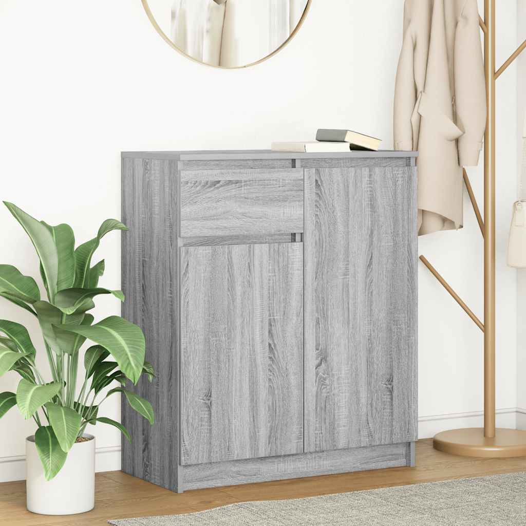 Συρταριέρα με Συρτάρια Γκρι Sonoma 71x35x84 εκ. από Επεξ. Ξύλο