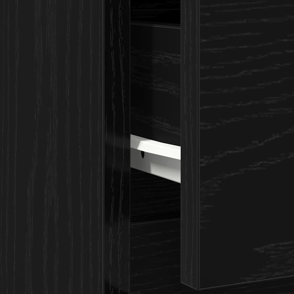 Συρταριέρα με Συρτάρια Μαύρη βελανιδιά 71x35x65 εκ. Επεξ. Ξύλο