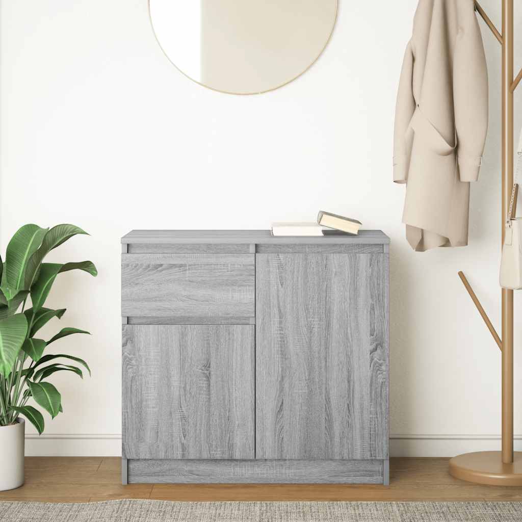 Συρταριέρα με Συρτάρια Γκρι Sonoma 71x35x65 εκ. από Επεξ. Ξύλο