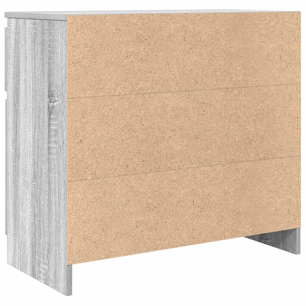 Συρταριέρα με Συρτάρια Γκρι Sonoma 71x35x65 εκ. από Επεξ. Ξύλο