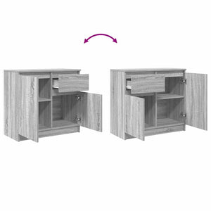 Συρταριέρα με Συρτάρια Γκρι Sonoma 71x35x65 εκ. από Επεξ. Ξύλο