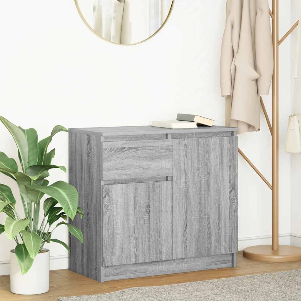 Συρταριέρα με Συρτάρια Γκρι Sonoma 71x35x65 εκ. από Επεξ. Ξύλο