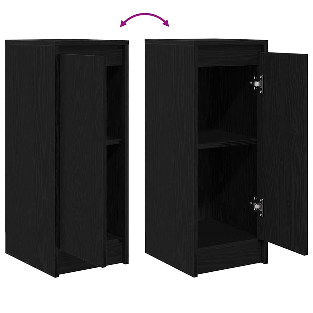 Sideboard Μαύρη βελανιδιά 29,5x34x76 cm Κατασκευασμένο ξύλο - Pakobazaar