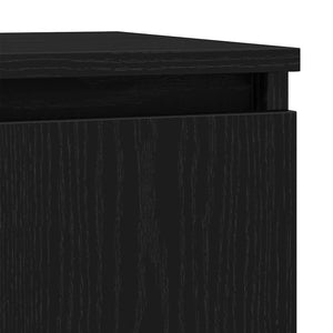 Sideboard Μαύρη βελανιδιά 29,5x34x76 cm Κατασκευασμένο ξύλο - Pakobazaar