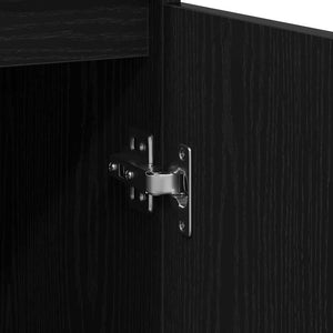 Sideboard Μαύρη βελανιδιά 29,5x34x76 cm Κατασκευασμένο ξύλο - Pakobazaar