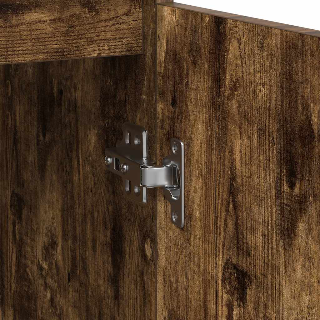 Sideboard Καπνιστή δρυς 29,5x34x76 cm Κατασκευασμένο ξύλο