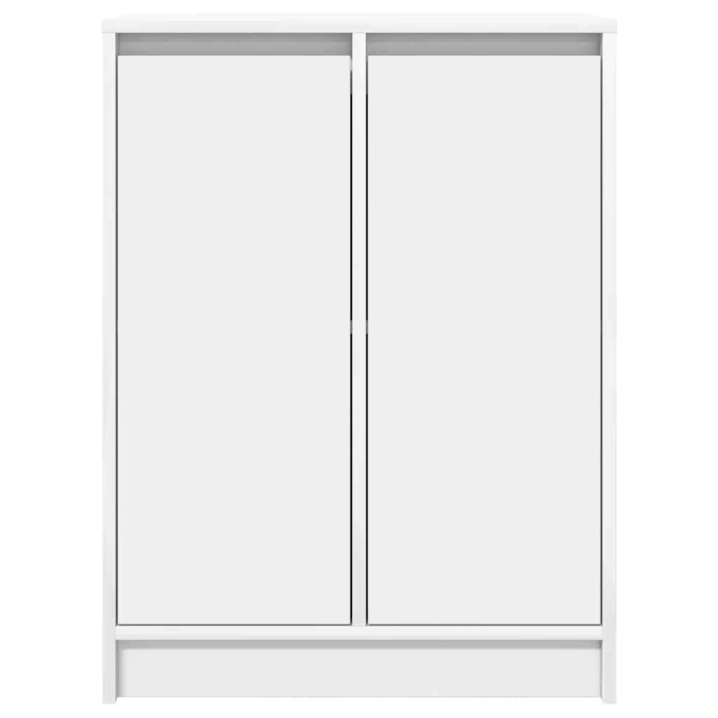 Παπουτσοθήκη Λευκή 57x34x76 εκ. από Επεξεργασμένο Ξύλο