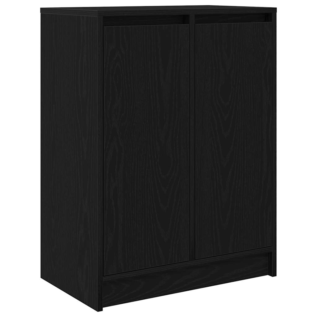 Sideboard Μαύρη βελανιδιά 57x34x76 cm Κατασκευασμένο ξύλο