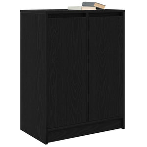 Sideboard Μαύρη βελανιδιά 57x34x76 cm Κατασκευασμένο ξύλο
