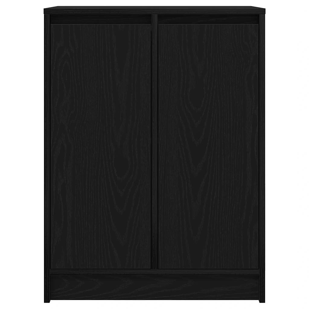 Sideboard Μαύρη βελανιδιά 57x34x76 cm Κατασκευασμένο ξύλο