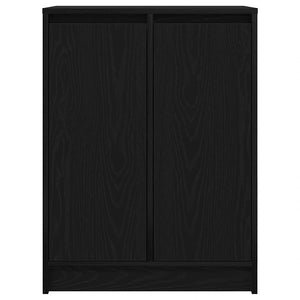 Sideboard Μαύρη βελανιδιά 57x34x76 cm Κατασκευασμένο ξύλο