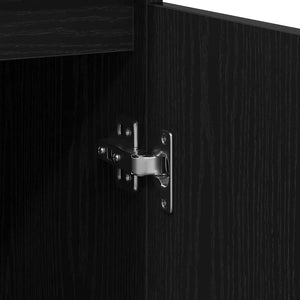 Sideboard Μαύρη βελανιδιά 57x34x76 cm Κατασκευασμένο ξύλο