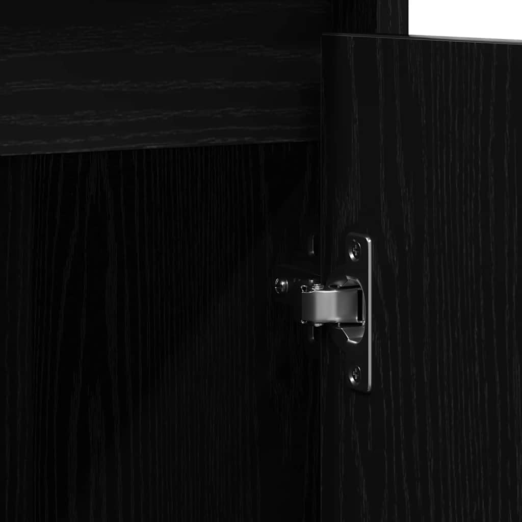 Συρταριέρα Μαύρη βελανιδιά 85x34x76 εκ. Κατασκευασμένο ξύλο