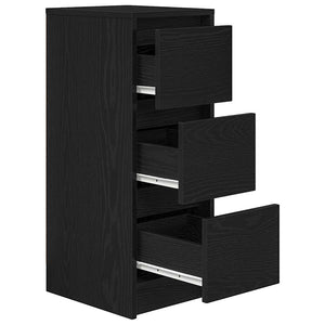 Sideboard Μαύρη βελανιδιά 29,5x34x76 cm Κατασκευασμένο ξύλο