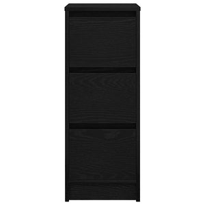 Sideboard Μαύρη βελανιδιά 29,5x34x76 cm Κατασκευασμένο ξύλο
