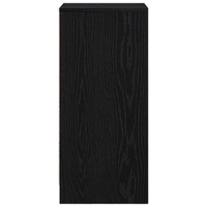 Sideboard Μαύρη βελανιδιά 29,5x34x76 cm Κατασκευασμένο ξύλο