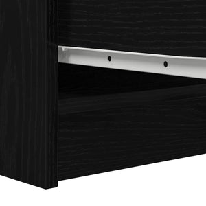 Sideboard Μαύρη βελανιδιά 29,5x34x76 cm Κατασκευασμένο ξύλο