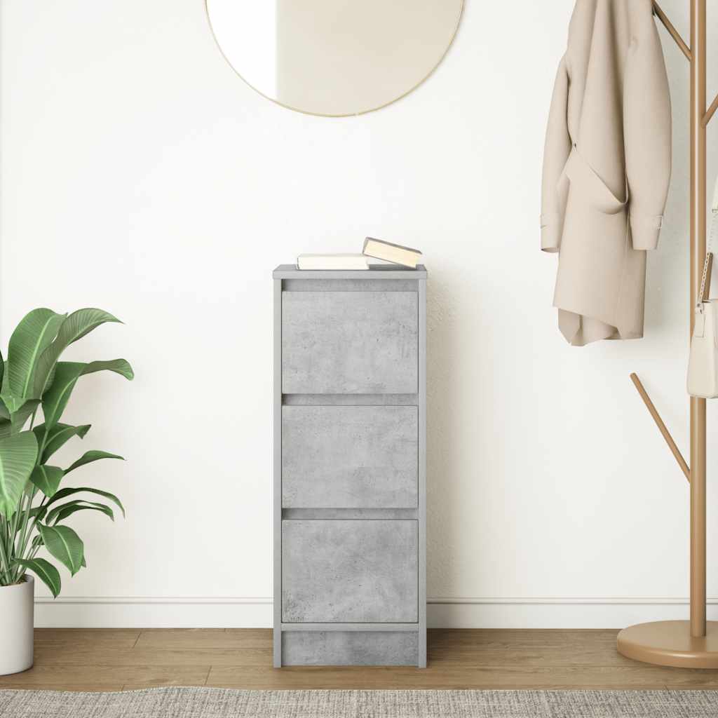 Ντουλάπι Γκρι Σκυροδέματος 29,5x34x76 εκ. Επεξεργασμένο Ξύλο