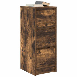 Sideboard Καπνιστή δρυς 29,5x34x76 cm Κατασκευασμένο ξύλο