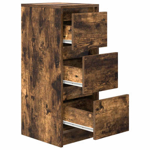 Sideboard Καπνιστή δρυς 29,5x34x76 cm Κατασκευασμένο ξύλο