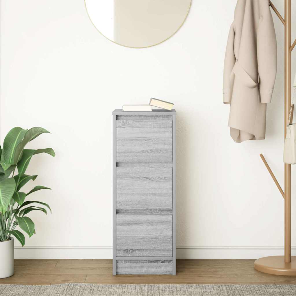 Sideboard Γκρι Sonoma 29,5x34x76 cm Ξύλινο μηχανουργικό ξύλο