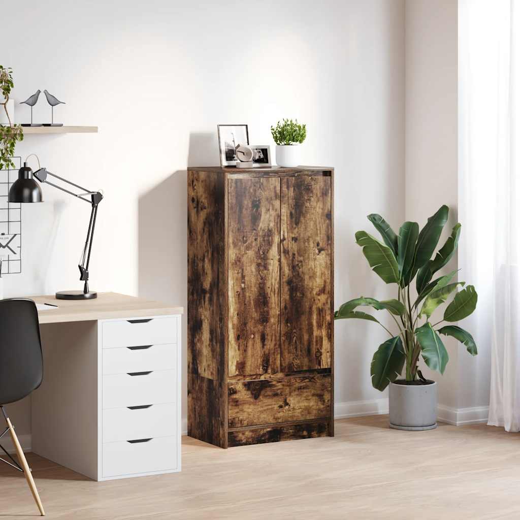 Ντουλάπι με συρτάρι 55,5x34x119,5 εκ. Ξύλινο μηχανουργικό ξύλο - Pakobazaar