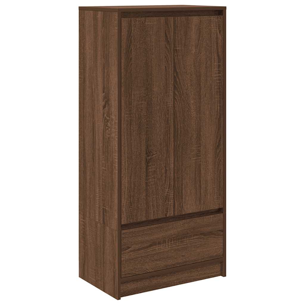 Ντουλάπι με συρτάρι 55,5x34x119,5 εκ. Ξύλινο μηχανουργικό ξύλο