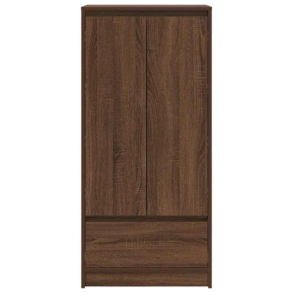 Ντουλάπι με συρτάρι 55,5x34x119,5 εκ. Ξύλινο μηχανουργικό ξύλο