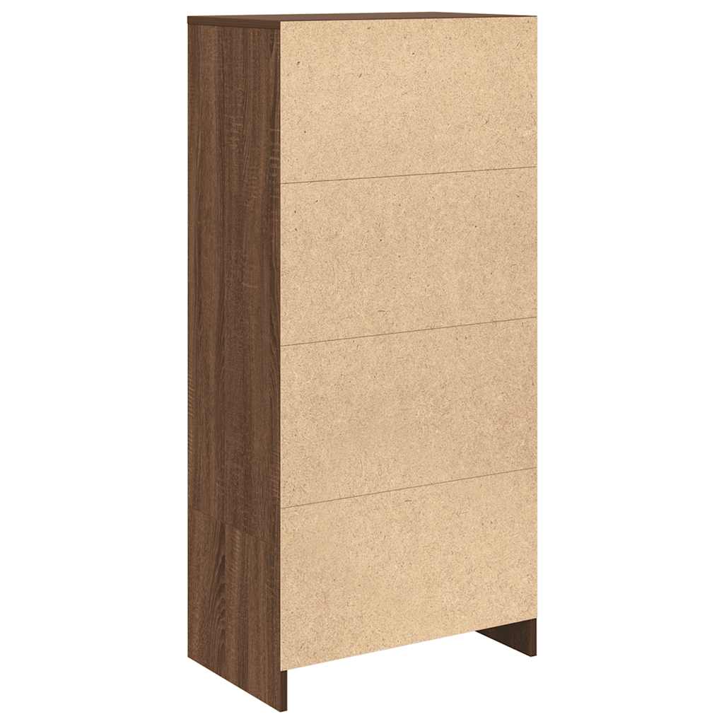 Ντουλάπι με συρτάρι 55,5x34x119,5 εκ. Ξύλινο μηχανουργικό ξύλο