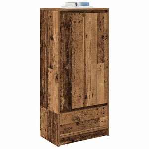 Ντουλάπι με συρτάρι 55,5x34x119,5 εκ. Ξύλινο μηχανουργικό ξύλο