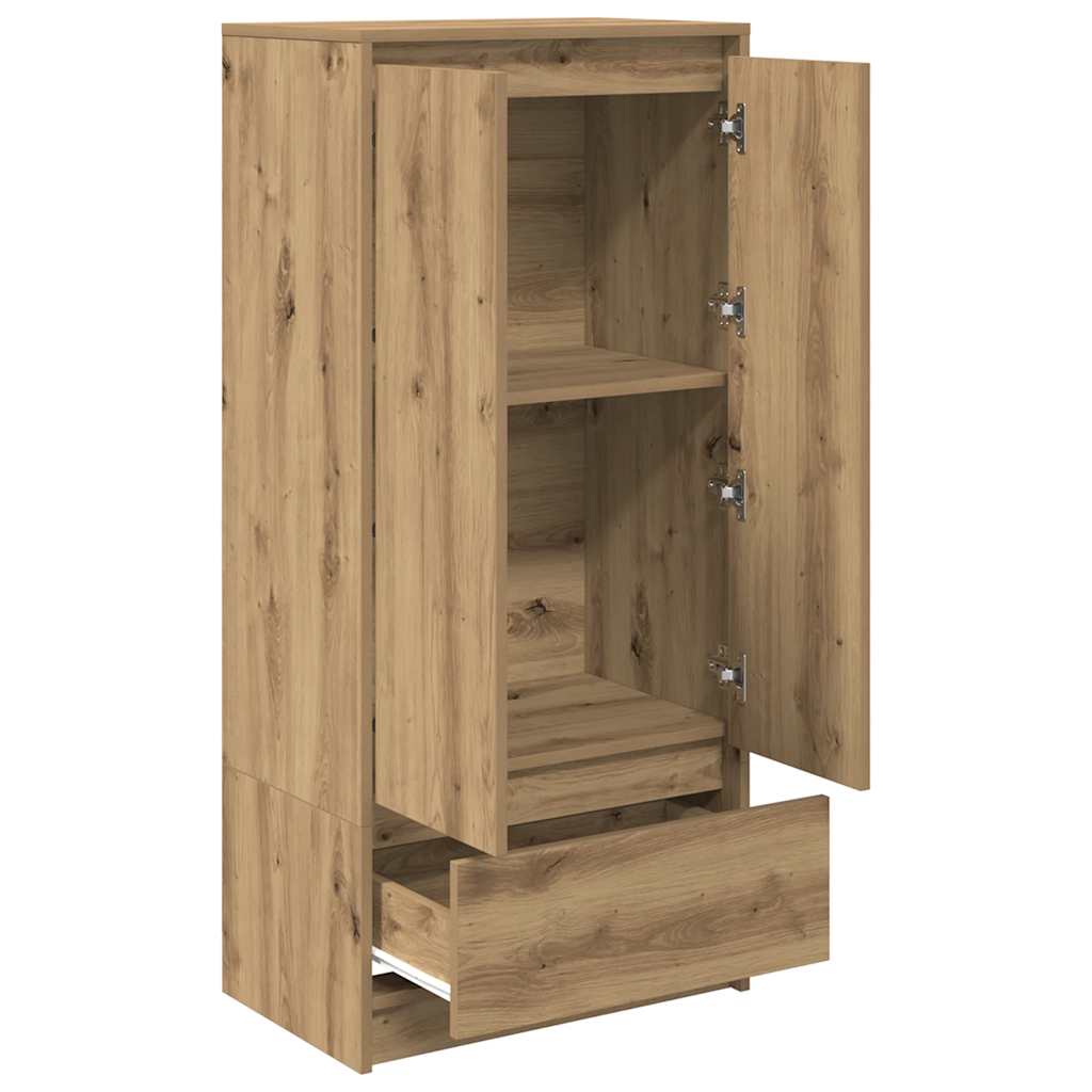 Ντουλάπι με συρτάρι 55,5x34x119,5 εκ. Ξύλινο μηχανουργικό ξύλο - Pakobazaar