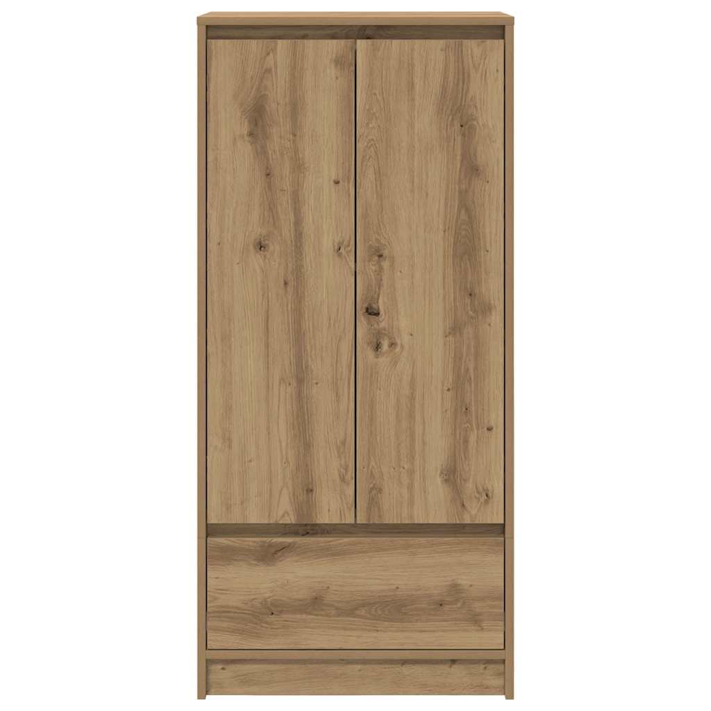 Ντουλάπι με συρτάρι 55,5x34x119,5 εκ. Ξύλινο μηχανουργικό ξύλο - Pakobazaar