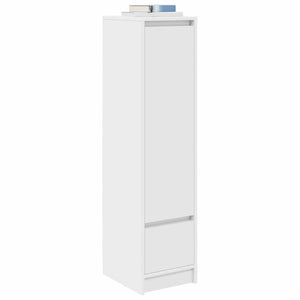 Ντουλάπι Λευκό 29,5x34x119,5 εκ. Επεξεργασμένο Ξύλο δρυός - Pakobazaar
