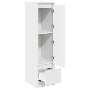 Ντουλάπι Λευκό 29,5x34x119,5 εκ. Επεξεργασμένο Ξύλο δρυός - Pakobazaar