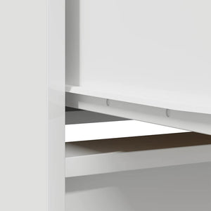 Ντουλάπι Λευκό 29,5x34x119,5 εκ. Επεξεργασμένο Ξύλο δρυός - Pakobazaar