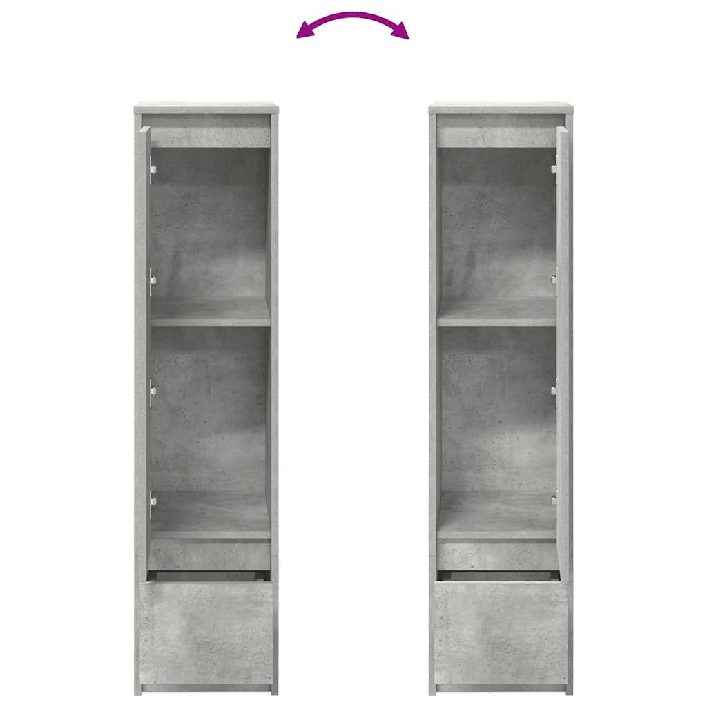 Ντουλάπι Γκρι Σκυροδέματος 29,5x34x119,5 εκ. Επεξεργασμένο Ξύλο