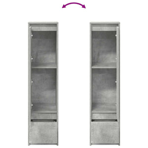 Ντουλάπι Γκρι Σκυροδέματος 29,5x34x119,5 εκ. Επεξεργασμένο Ξύλο