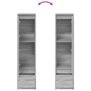 Ντουλάπι Γκρι Sonoma 29,5x34x119,5 εκ. Επεξεργασμένο Ξύλο