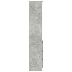 Ντουλάπι Γκρι Σκυροδέματος 37,5x35x180 εκ. Επεξεργασμένο Ξύλο