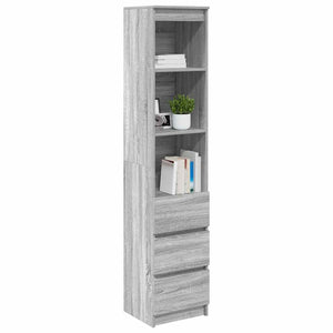 Ντουλάπι Γκρι Sonoma 37,5x35x180 εκ. Επεξεργασμένο Ξύλο