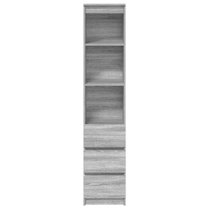 Ντουλάπι Γκρι Sonoma 37,5x35x180 εκ. Επεξεργασμένο Ξύλο