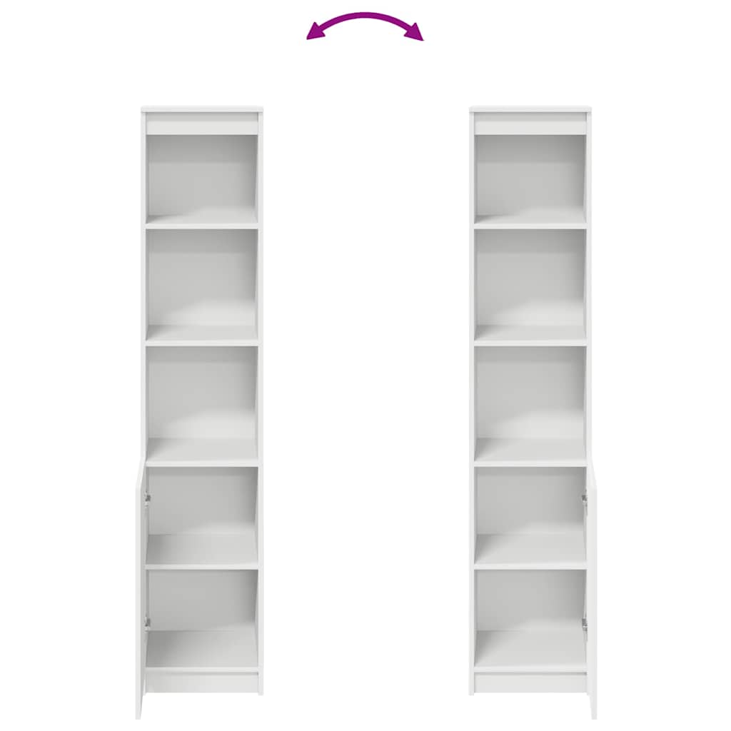 Ντουλάπι Λευκό 37,5x35x180 εκ. Επεξεργασμένο Ξύλο - Pakobazaar