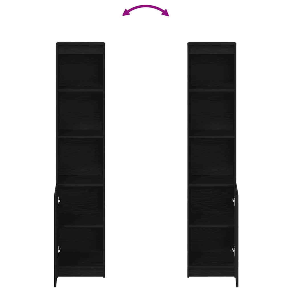 Ντουλάπι Μαύρη δρυς 37,5x35x180 εκ. από Επεξεργασμένο Ξύλο