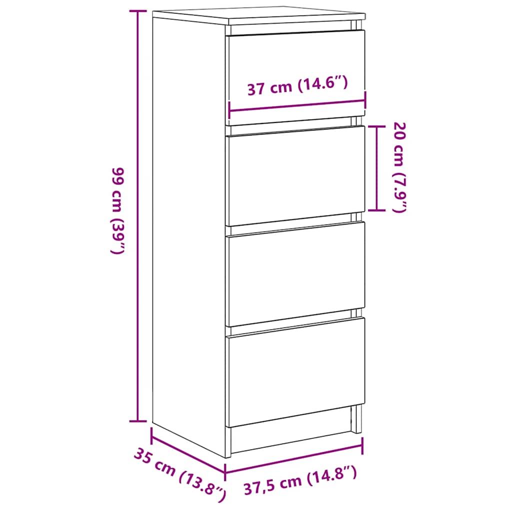 Ντουλάπι Καπνιστή Δρυς 37,5x35x99 εκ. Επεξεργασμένο Ξύλο