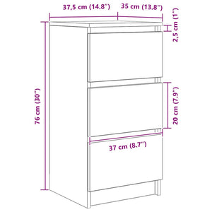 Ντουλάπι Γκρι Σκυροδέματος 37,5x35x76 εκ. Επεξεργασμένο Ξύλο - Pakobazaar