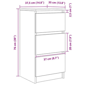 Ντουλάπι Καπνιστή δρυς 37,5x35x76 εκ. Κατασκευασμένο ξύλο