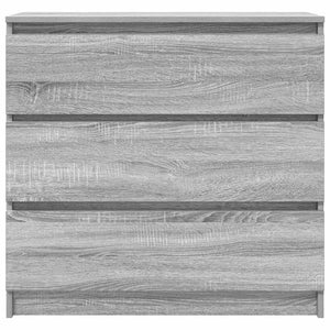 Ντουλάπι Γκρι Sonoma 80x35x76 εκ. Επεξεργασμένο Ξύλο - Pakobazaar