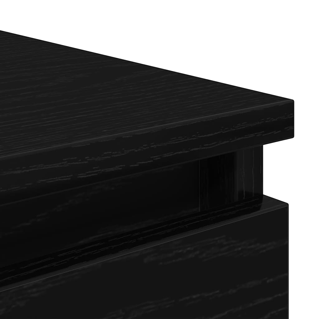 Συρταριέρα Μαύρη βελανιδιά 37,5x35x76 εκ. Κατασκευασμένο ξύλο - Pakobazaar