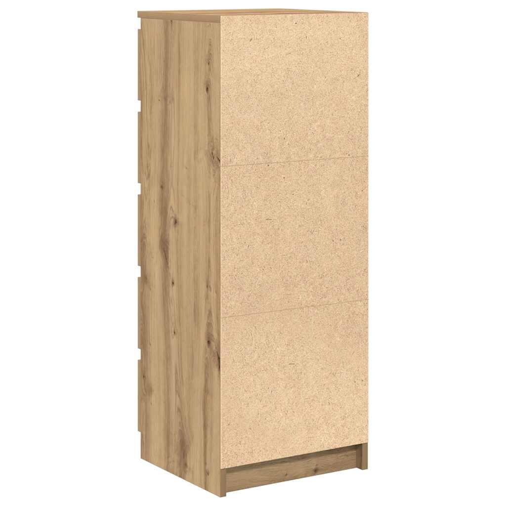 Συρταριέρα με Συρτάρια Τεχνίτης Δρυς 37,5x35x99 εκ. Επεξ. Ξύλο - Pakobazaar
